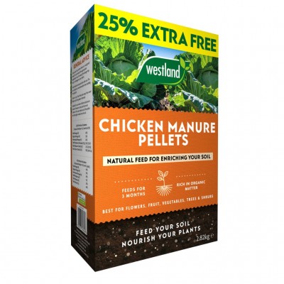 Westland Chicken Manure Pellets 2.25kg + 25% Extra Free